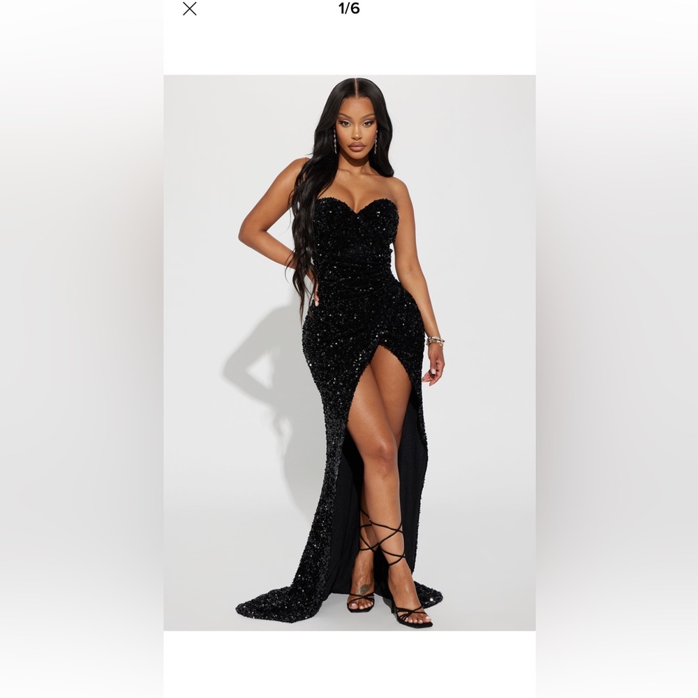Black sequin dress